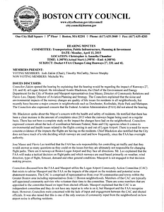 Committee on Transportation, Public Infrastructure, Planning, and Investment hearing minutes, April 13, 2015