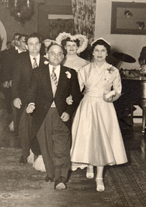 Charles Santos Sr. and his sister, Margaret Santos, at a wedding