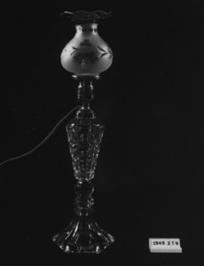 Whale oil lamp, electrified