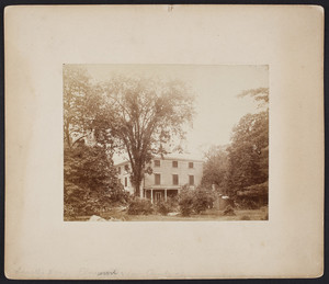 Exterior view of the James Russell Lowell House, "Elmwood," Cambridge, Mass., undated