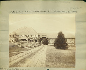 Exterior view of the Gate Lodge, Frederick Ames Estate, North Easton, Mass., undated