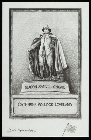 Bookplate for Catherine Pollock Loveland, engraved by J.W. Jameson