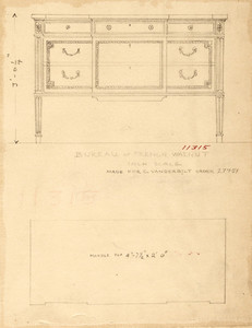 "Bureau of French Walnut"