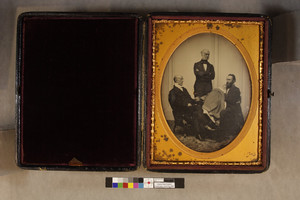 Group portrait of four generations of Josiah Quincys, one standing, two sitting, Boston Mass., 1859-1860