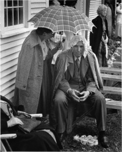 Keeping dry, Albany, Vermont, 1951