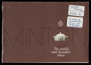Minton the world's most beautiful china, Minton Ltd., Stoke-on-Trent, England