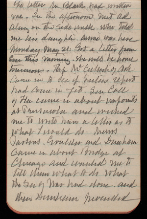 Thomas Lincoln Casey Notebook, April 1894-July 1894, 30, the letter Mr. Clack had written