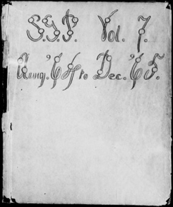 Sarah Gooll Putnam diary 7, 8 August 1864 to 11 December 1865