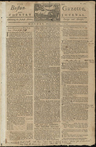 The Boston-Gazette, and Country Journal, 23 December 1765