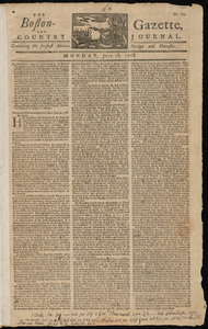 The Boston-Gazette, and Country Journal, 18 July 1768