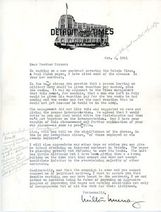 Letter from Milton Murray to Walter Burson