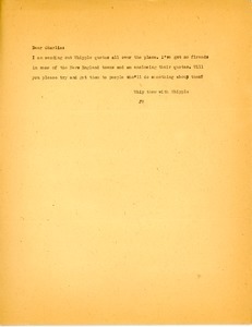 Letter from John Welburg to Charles L. Whipple