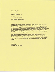 Memorandum from Mark H. McCormack to Arthur J. Lafave