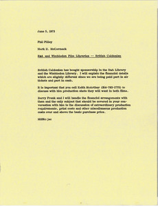 Memorandum from Mark H. McCormack to Phil Pilley