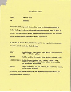 Memorandum from Mark H. McCormack to Morocco file