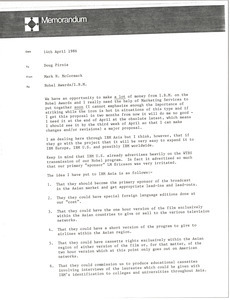 Memorandum from Mark H. McCormack to Doug Pirnie