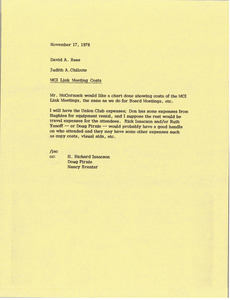 Memorandum from Judy A. Chilcote to David A. Rees