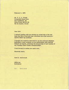 Letter from Mark H. McCormack to Eric A. A. Bruell