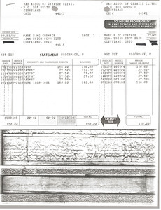 Invoice for Cleveland Bar Association dues