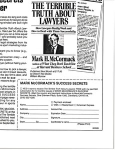 The Terrible Truth About Lawyers advertisement