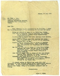 Letter from Lloyd E. Walsh to Fred S. Bate