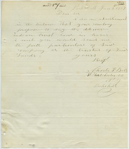 Letter from Charles F. Betts to unidentified correspondent