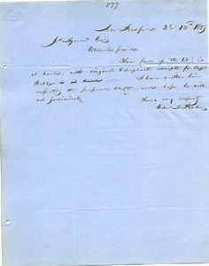 Letter from Edward L. Baker to Joseph Lyman