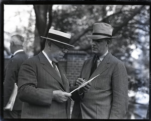Roy Atkinson and unidentified man