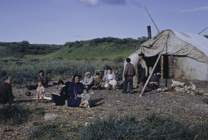 Eskimo family summer encampment