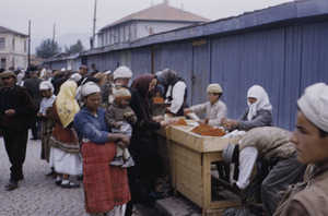 Women shopping at Skopje market