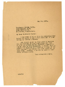 Letter from W. E. B. Du Bois to Jerome Davis