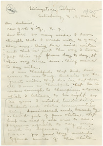 Letter from Eunice C. H. Bailey to W. E. B. Du Bois