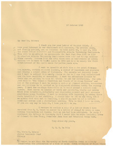 Letter from W. E. B. Du Bois to Julius Rosenwald Fund