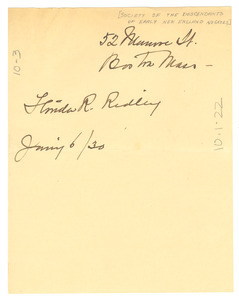 Address of Florida R. Ridley