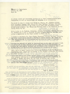 Letter from Hugh H. Smythe to Salvador J. Capecelatro
