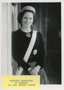 Princess Benedikte of Denmark at 1981 awards dinner