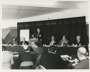 Unidentified man speaking at an ICD conference