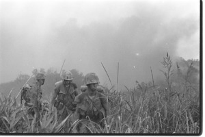 U.S. Marines fighting on Hill 801; Quang Tri.