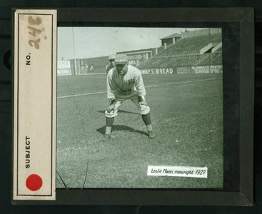 Leslie Mann Baseball Lantern Slide, No. 248