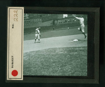 Leslie Mann Baseball Lantern Slide, No. 222