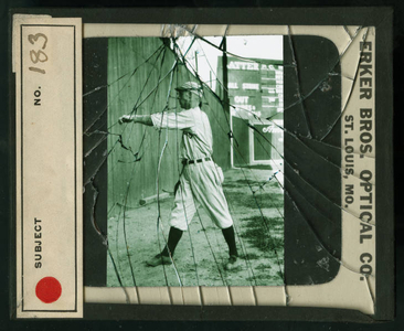 Leslie Mann Baseball Lantern Slide, No. 183