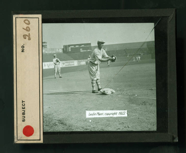Leslie Mann Baseball Lantern Slide, No. 260