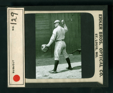 Leslie Mann Baseball Lantern Slide, No. 129