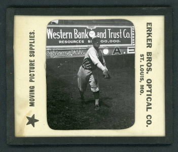 Leslie Mann Baseball Lantern Slide, No. 280