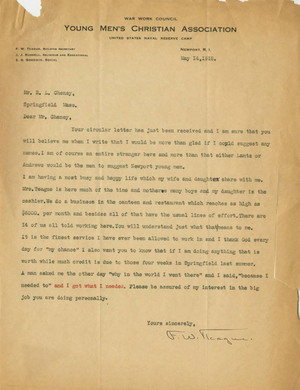 Frank W. Teague to Dr. Ralph L. Cheney (May 14, 1916)
