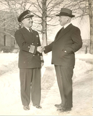 President Best and Captain J. S. Rooney (1945)