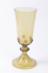 Blown Amber Glass Pokal