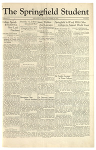The Springfield Student (vol. 16, no. 05) October 30, 1925