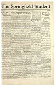 The Springfield Student (vol. 16, no. 08) November 20, 1925