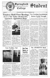 The Springfield Student (vol. 54, no. 01) September 30, 1966